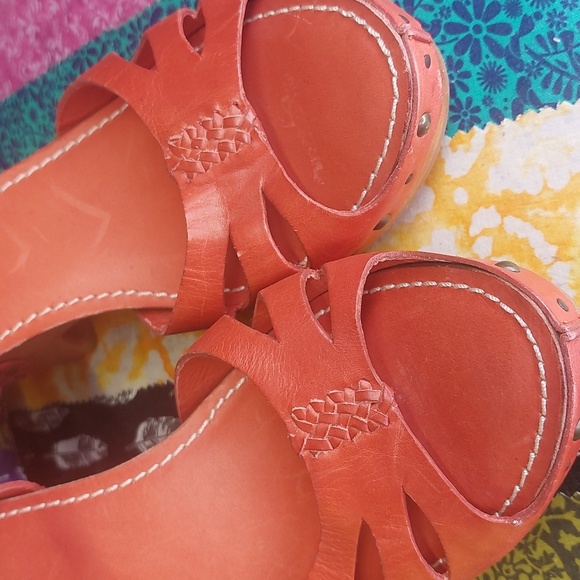 Frye Studded leather Sandals Burnt Orange 8.5 - Picture 13 of 14